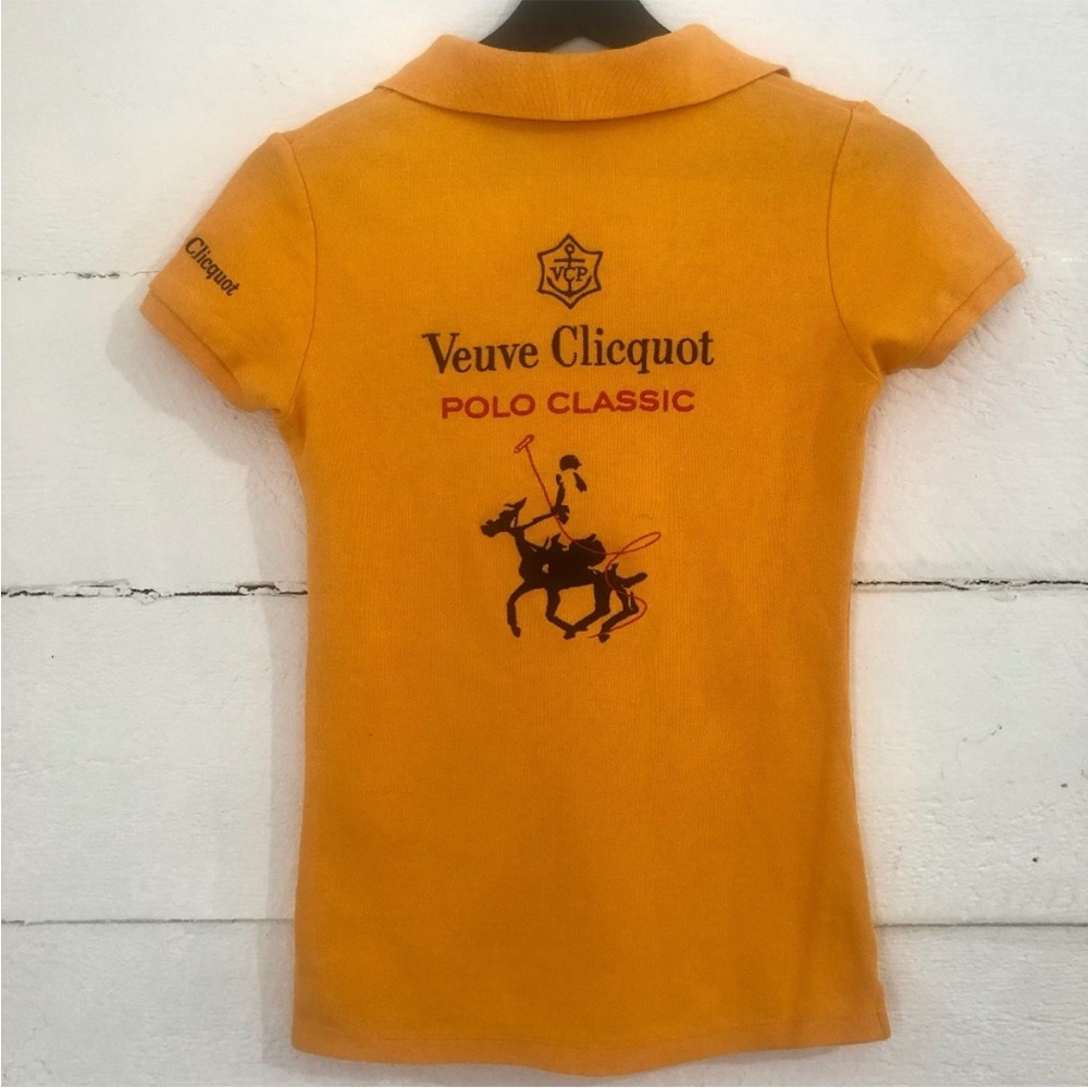 Veuve Clicquot Champagne Polo Shirt Collar Yellow Gold Ladies Women’s Small